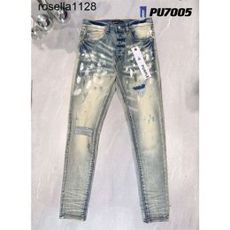 Nuovi 23ss Jeans viola Jeans firmati Pantaloni denim da uomo Marchio di moda Design dritto Retro Streetwear Pantaloni sportivi casual Pantaloni jeans da uomo viola