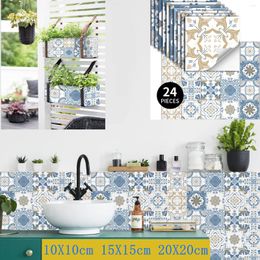 Wall Stickers Moroccan Style Sticker Vintage Art Waterproof Peel And Stick Tile Home Decor Kitchen Bathroom DIY Decals