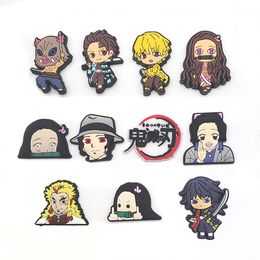 Other 11Styles Kimetsu No Yaiba Shoe Decor Accessory For Croc Charms Decoration Pvc Accessories Cartoon 3D Badges Gift Drop Delivery Ot9Uk
