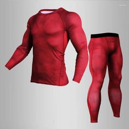 Men's Thermal Underwear Xxxxl Full Suit Tracksuit Compression Clothing Base Layer Sport Set Rashgard Male Tights Shirt