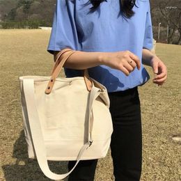 Shopping Bags Fashion Summer Simple Canvas Bag Shoulder Wild Casual Portable Female Large-capacity Handbag 2023