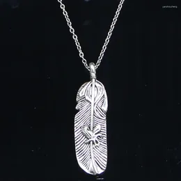 Chains 20pcs Fashion Necklace 56x15mm Feather Eagle Pendants Short Long Women Men Colar Gift Jewellery Choker