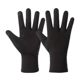 Sports Gloves Outdoor warm gloves mens touch screen fullfinger windproof plus velvet sports running mountaineering cycling 231114