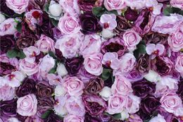 Party Decoration SPR Customized Artificial Silk Wedding Flower Wall Rose Backdrop
