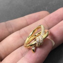 Designer's Brand ring twist rope new product with diamond fashion design advanced personality butterfly knot winding B152