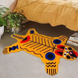 Carpet Art Carpet Irregular Shape Tiger Animal Pattern Living Room Rug Fluffy Non Slip Bedroom Lounge Sofa Coffee Table Mat Customised 231113