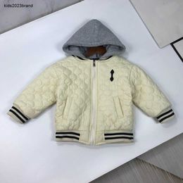 New winter toddler jacket Warm and plush designer baby clothes Size 90-150 high quality Contrast Hat Design kids coat Nov10