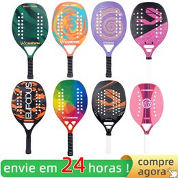Tennis Rackets High Quality 3K Carbon and Glass Fibre Beach Racket Soft Face Racquet with Protective Cover Ball 230413