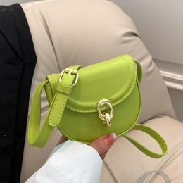 Evening Bags Women's Mini Saddle Lipstick Bag Cute Coin Purse PU Leather Shoulder Crossbody 2023 Fashion Small Handbags