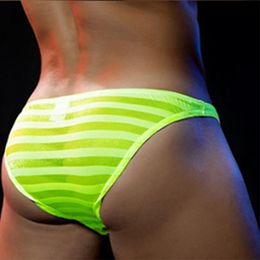 M-3XL 6Colors Men Low-Waist Ultra-Thin Transparent Mesh Bulge Pouch Underpants Breathable Cool Summer Ice Silk Underwear