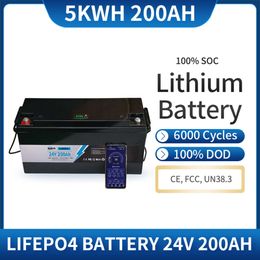 12V 24V 100AH 200Ah LiFePO4 Battery Built-in BMS Lithium Iron Phosphate Cell 6000 Cycles For Home Solar Energy Storage System