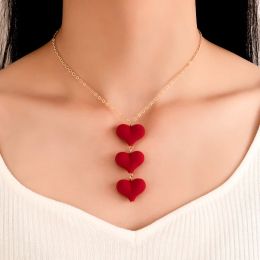 New Sexy Black Peach Heart Pendant Necklace Stainless Steel Chains Necklace Accessories For Womans Choker Gift