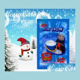 Christmas Decorations Magic Snow Diy Instant Artificial Powder Simation Prop Party Decoration Children Kids Girl Boy Gift 10G Drop D Dhjaf