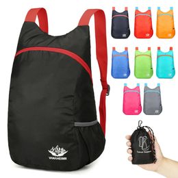 Outdoor Bags Hiking Bag for Men Women Cycling Backpack Foldable Gym Workout Nylon Fabric Travel Camping 231114