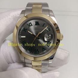 17 Style Mens Automatic Watch Men's 41mm 126303 Grey Roman Dial Champagne Diamond 126333 18K Yellow Gold Two Tone Steel Bracelet 126334 Everose Sport Watches