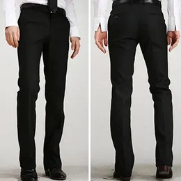 Men's Suits Mid-rise Suit Pants Zipper Button Pockets Men Spring Autumn Casual Trousers Straight Fit Loose Business