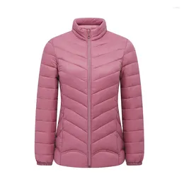 Women's Trench Coats Down Cotton Padded Jacket Parkas Stand Collar Lightweight Warm Coat Fashion Short Winter Tops Female 5XL