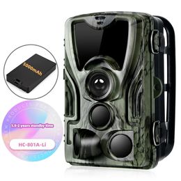 Hunting Cameras Outdoor 24MP 1080P Hunting Camera 5000 MAh Lithium Battery Night Vision Observation Camera Farm Orchard Home Security Camera 231113