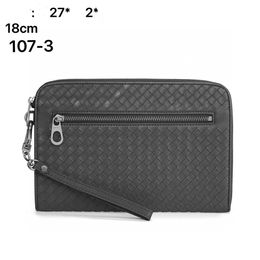 The New Brand new various BU clutch bags, men's bags, briefcases, top-quality waxed cowhide bags, brand-name bags, large-capacity bags, luxury bags, black steel hardware 2023