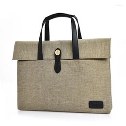 Briefcases Sell Fashion Simple Business Men Women Briefcase Bag Leather Laptop Casual Man Shoulder Bags