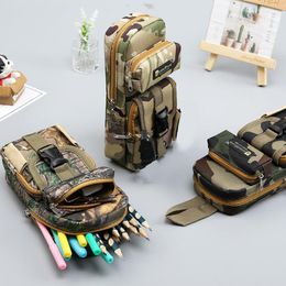 Pencil Bags Camouflage Large Capacity Case Bag Pen Storage Multiple Pocket School Supplies Boy Gift