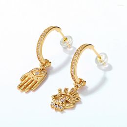 2024 Stud Earrings Hand Palm Pendant WomenS Earring 2023 Trendy 925 Sterling Silver Hoop Certified Woman Body Jewelry Fine Accessories For earrings and earrings