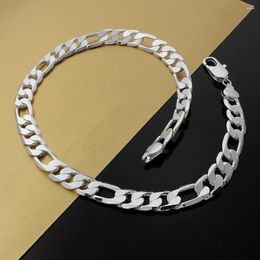 Pendants Classic Brands 12MM Chain 925 Sterling Silver Necklace For Men 18-30 Inches Charm High Quality Fashion Party Jewelry