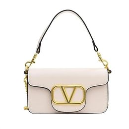Cross Body Luxury Brand Designer Chain Shoulder Bags Fashion V Letter Wallet Vintage Ladies Solid Colour Leather Handbag bag totes purse wallet chain bags