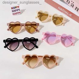 Sunglasses 2023 New Kids Cartoon Heart Sunflower Fruit Rabbit Ears Sunglasses Girls Boy Children Outdoor Round Polarised UV400 Sun GlassesL231114