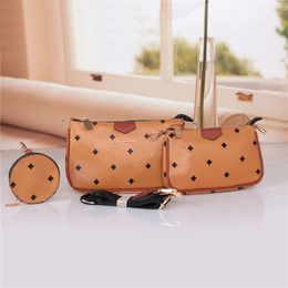 Women Three Piece Crossbody Bag Shoulder Bags Chain Handbag Classic Letter Print Zipper Open Designer Purse Removable Shoulder Strap High Quality Pouch