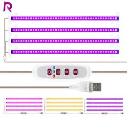 Grow Lights LED Grow Light 5V USB Phyto Lamp Full Spectrum Horticultural Phytolamp With Control For Indoor Plant Flower Seedling Lighting P230413