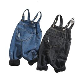 Overalls Baby Overalls Winter Pants Boys And Girls Kids Denim OverallsBaby Cowboy Overalls Casual Fashion Trousers 230414