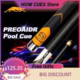 Billiard Cues PREOAIDR 3142 Pool Carbon Maple Shaft Black Technology Stick 12 5 11 8 10 8mm Rainbow Tip PREDATOR Uniloc Joint 230413