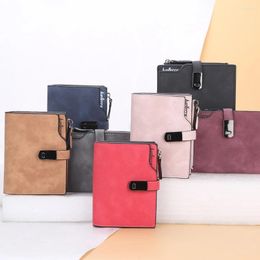 Wallets Fashion Women's Wallet Multi Card Slot Zipper Coin Pocket Short Students Purse Drop Leather For Women
