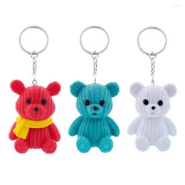 Keychains Key Chain Bear Scarf Plastic Lightweight Metal Clasp Keys Ring Animal Holder Accessory Cellphone Gift Women Girls