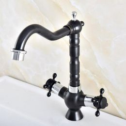 Kitchen Faucets Black Oil Rubbed Bronze Polished Chrome Brass Wet Bar Bathroom Sink Faucet Swivel Spout Mixer Tap Single Hole Mnf492