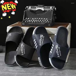 Slippers 2023 Fashion Men's PVC Soft Sole Non-slip Slides Casual Outdoor Beach Flip Flops Home Bathroom Couples