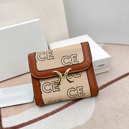 Coin Purses Card Holders Bag Mini Crossbody Wallet Lady Clutch Handbag Fashion Canvas Letters Hasp Hardware Patchwork Leather Internal Card Letter Print