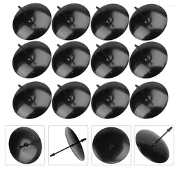 Candle Holders 12 Pcs Glass Taper Holder Cake Candles Base Fix Rack Iron Stand Wreath Tealights Candlestick