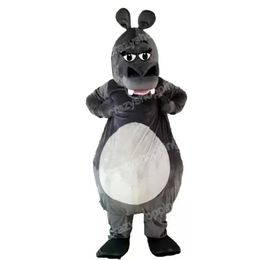Christmas Gray hippo Mascot Costume High quality Cartoon Character Outfits Halloween Carnival Dress Suits Adult Size Birthday Party Outdoor Outfit