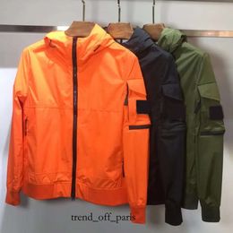 Designer Stones Island Jackets Badges Zipper Stone Outerwear Mesh Metal Nylon Overalls Shirt Jacket Oxford Breathable Portable High Street 914