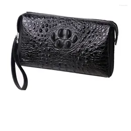 Wallets Men With Password Lock Anti-theft Business Handbag High-capacity Top Layer Cowhide Leisure Clip Bag High Quality Cosy Wallet