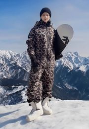 Other Sporting Goods Winter Ski Suit Women Overalls Outdoor Snowboarding Jacket Men Thickened Warm Skiing Set Wind Proof Waterproof Snow Pants 231114