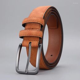 Belts Men Leather Belt High Quality Luxury Designer Cowskin Fashion Strap Male Jeans Gift For Boyfriend