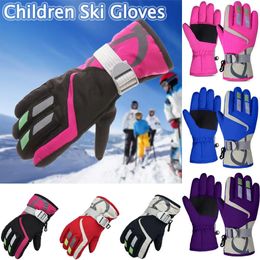 Ski Gloves Winter Waterproof Warm Kids Boys Girls Children Mittens Snow Outdoor 231114