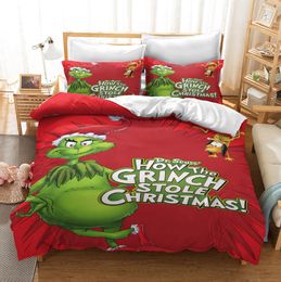 Christmas 3D Printed Bedding Sets Pillowcases Quilt Cover 3 Pcs Home Bedding Supplies Custom Made