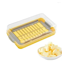 Plates Butter Cutter Container Refrigerated Dish Sealing Silicone Lid Slicing Box For Easy Cutting And