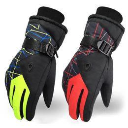 Ski Gloves Waterproof Man Skiing Mittens Sport Warm Men Snowbarding Gloves Outdoor Heated Male Mountain Teenager Boy Glove Cltohes 231114