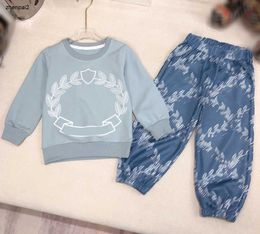 Luxury baby Tracksuit autumn kids designer clothes children Two piece set Size 100-150 Chest logo print hoodie and jeans Nov10