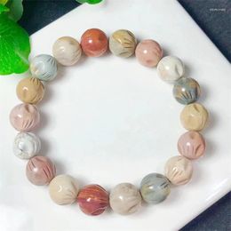 Link Bracelets Natural Alashan Agate Bracelet String Charms Handmade Fortune Energy Bangle Mineral Woman Amulet Jewellery Gift 1PCS 11MM